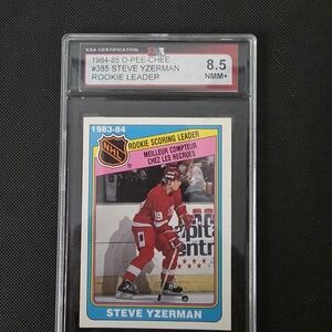 NHL 1984-85 O-Pee-Chee Steve Yzerman Rookie Card - Red and Blue